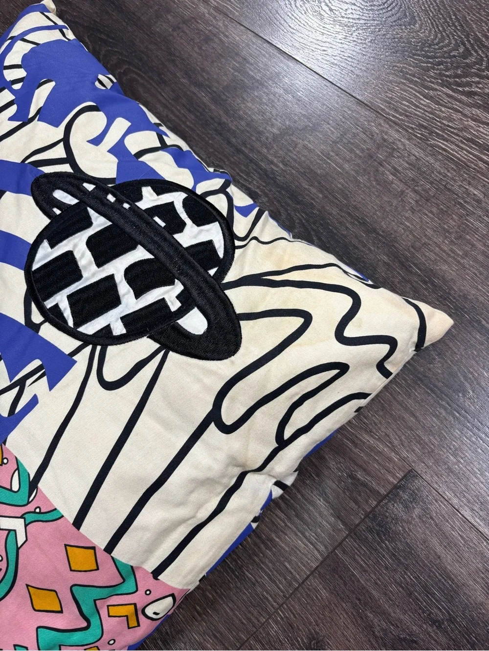 Vintage IKEA Decorative Multicolor Planet Pattern Throw Pillow - Home Art